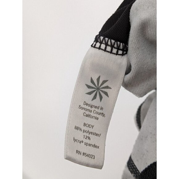 Athleta Capri Leggings Sz Small Geometric Print Chaturanga Yoga Black Gray - Picture 4 of 8